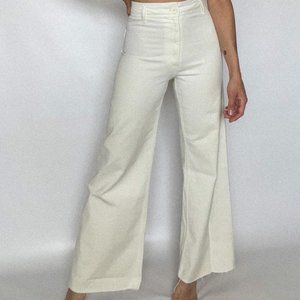 Zara Marine Wide Leg Jeans in off white